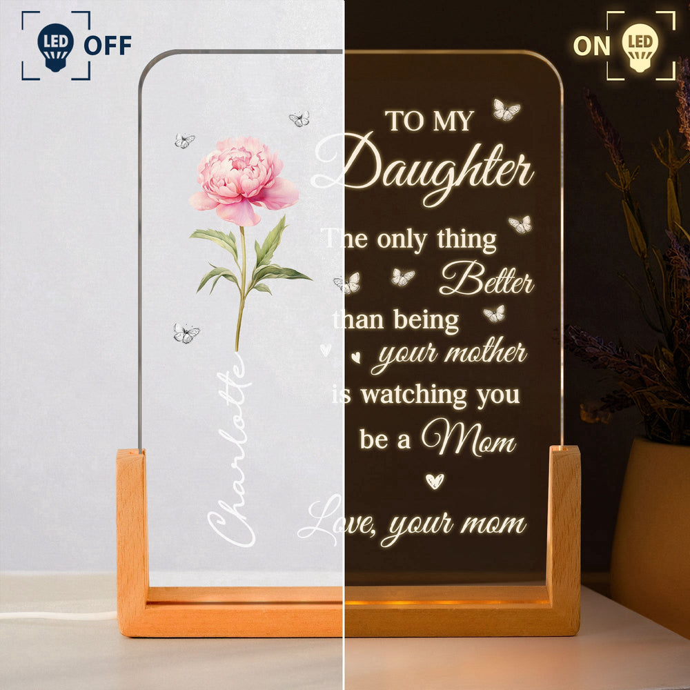 Watching Daughter Be A Mom Mother's Day Gift For Daughter - Personalized Night Light