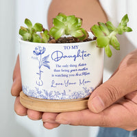 Watching Daughter Be A Mom Mother's Day Gift For Daughter - Personalized Ceramic Plant Pot