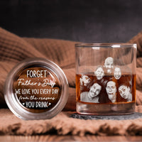 Father's Day Gifts, We Love You Every Day - Personalized Whiskey Glass With Photo
