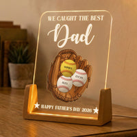 We Caught The Best Dad, Father's Day - Personalized Night Light