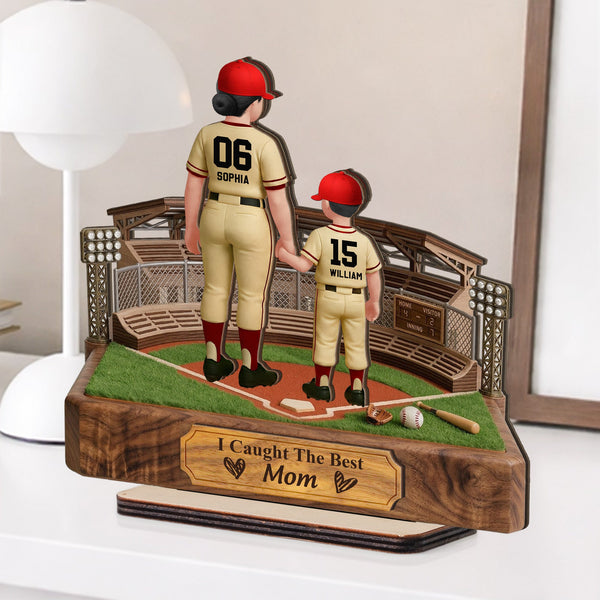 We Caught The Best Mom, Dad - Personalized Wooden Plaque