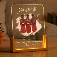 We Did It Graduation Friend Group Gift - Personalized Night Light