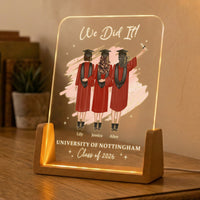 We Did It Graduation Friend Group Gift - Personalized Night Light