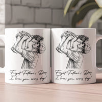 We Love You Father's Day Gift For Him Photo Sketch Line Art - Personalized Mug