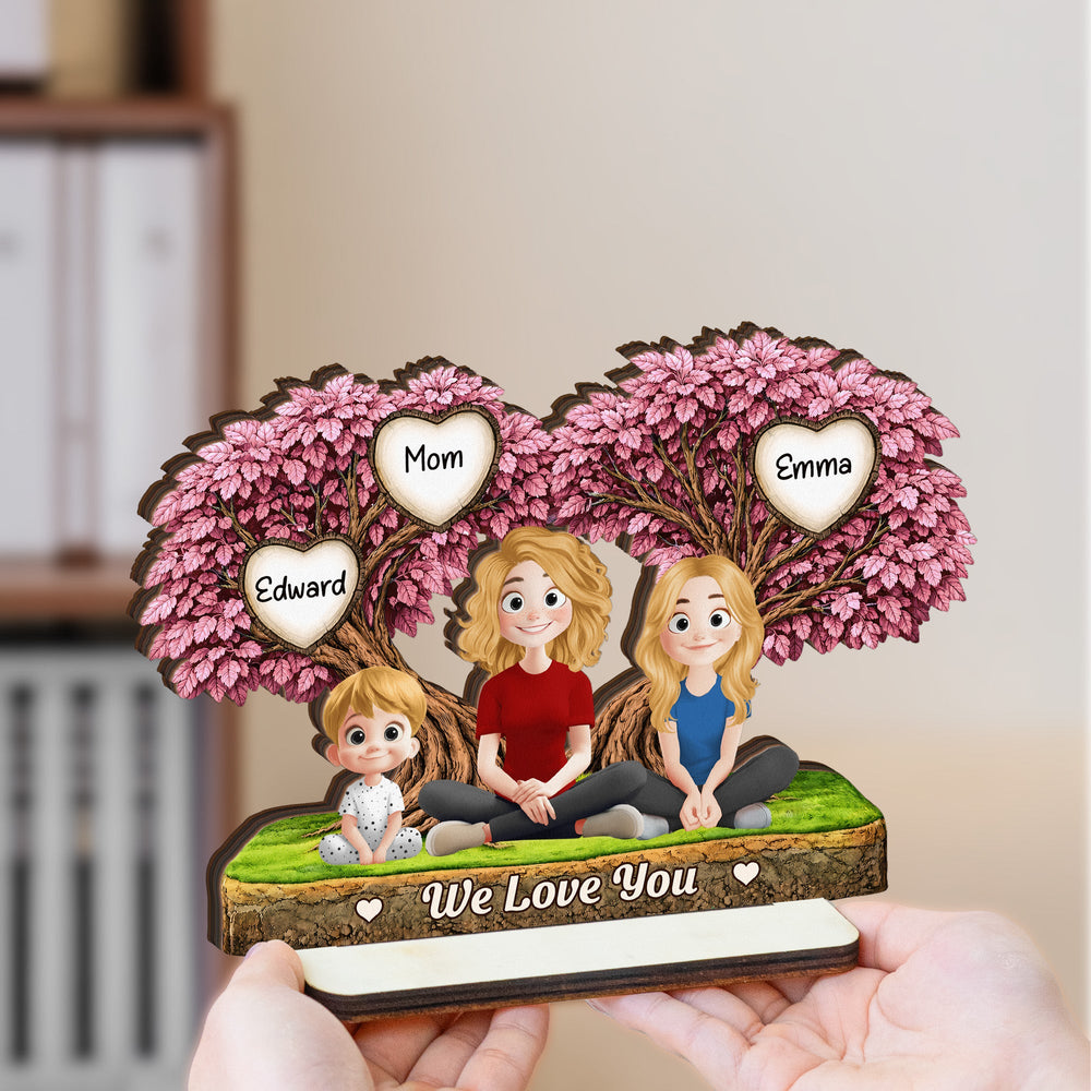 We Love You Mother's Day Gift For Her, Wife, Mom - Personalized Wooden Plaque