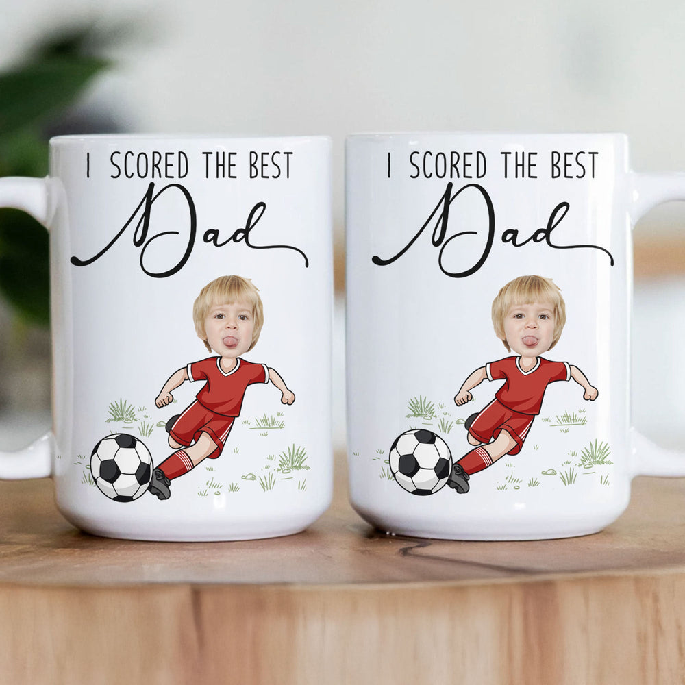 We Scored The Best Dad - Personalized Mug | Sports Dad Gift
