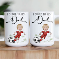 We Scored The Best Dad - Personalized Mug | Sports Dad Gift