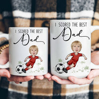 We Scored The Best Dad - Personalized Mug | Sports Dad Gift