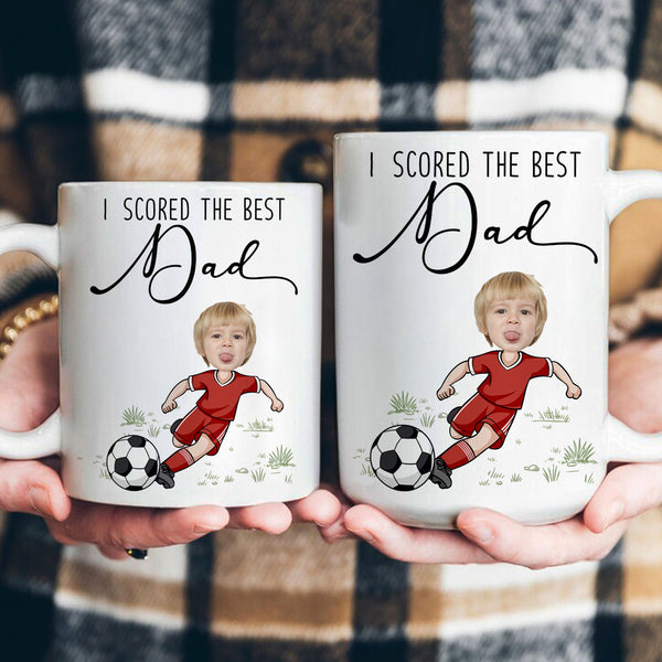 We Scored The Best Dad - Personalized Mug | Sports Dad Gift