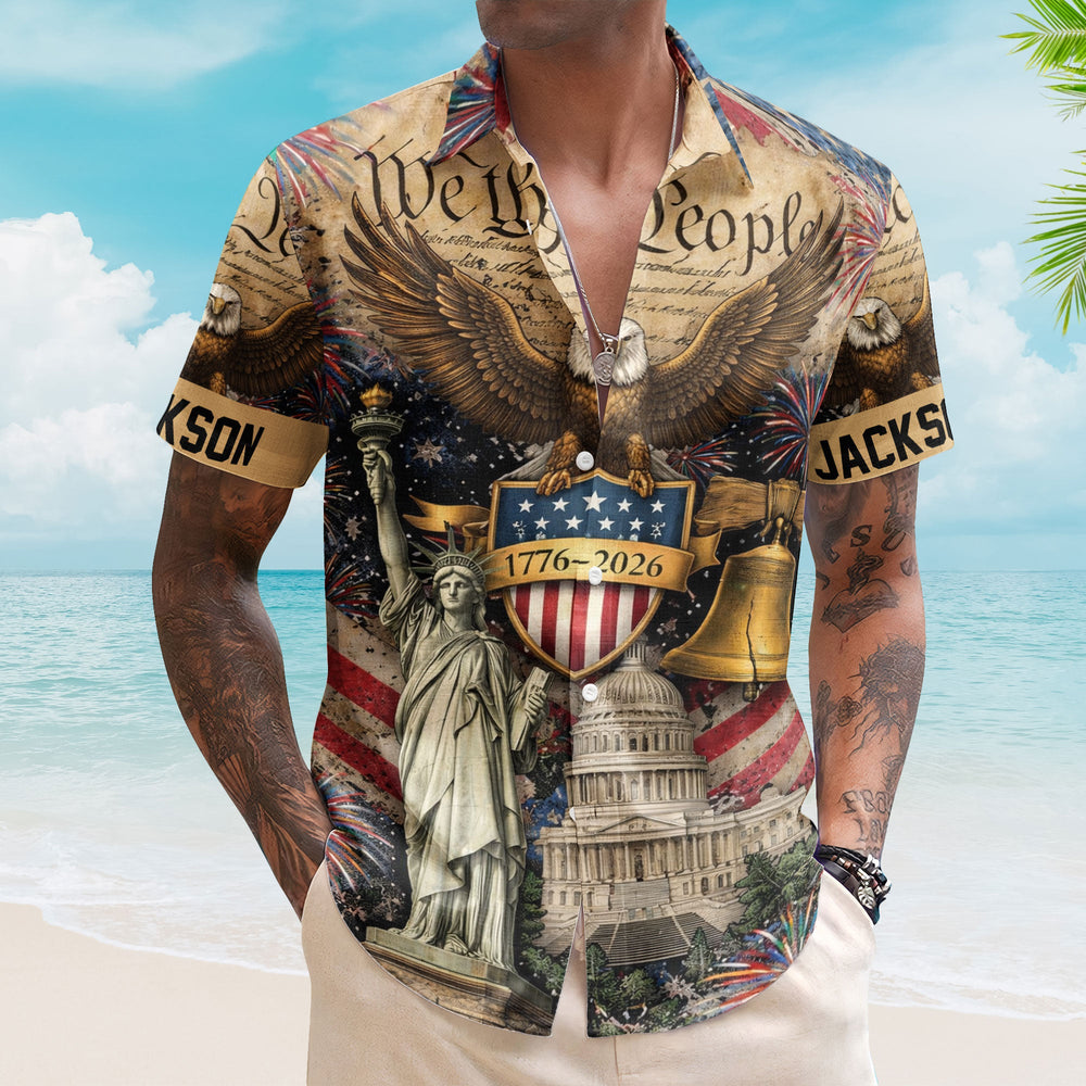 We The People Usa 250th Anniversary - Personalized Hawaiian Shirt