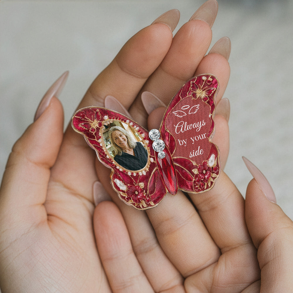 Walking With You Today & Always – Personalized Butterfly Bridal Brooch