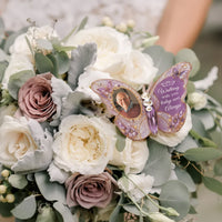 Walking With You Today & Always – Personalized Butterfly Bridal Brooch