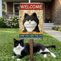 Welcome Hope You Like Dogs - Personalized Metal Sign