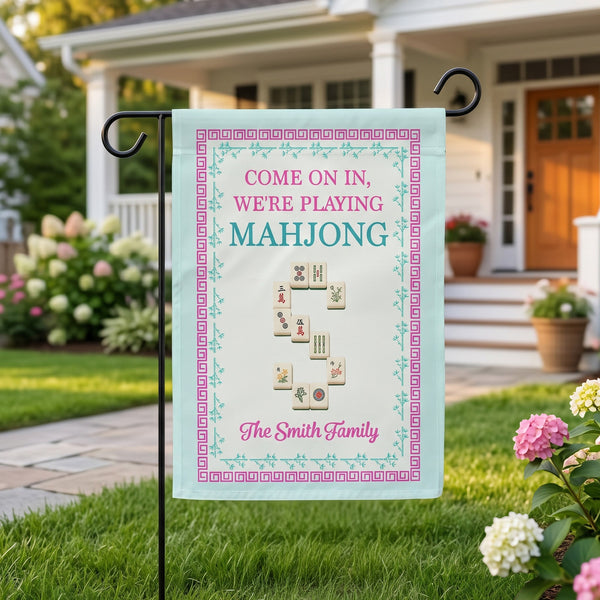 Welcome To The Crack House Mahjong - Personalized Flag