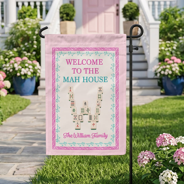 Welcome To The Crack House Mahjong - Personalized Flag