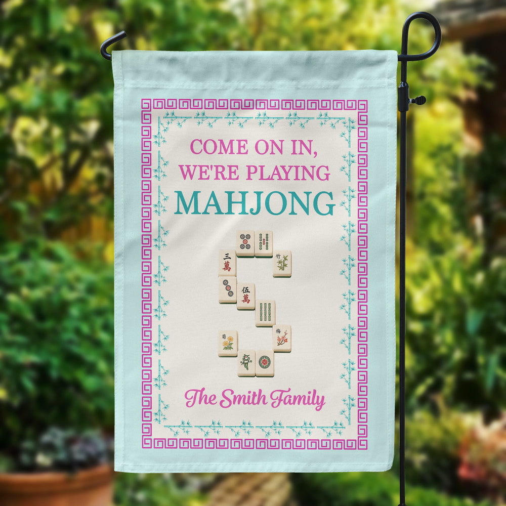 Welcome To The Crack House Mahjong - Personalized Flag