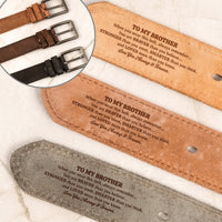 When You Wear This Belt, Reminder For Brother, Sibling - Personalized Leather Belt