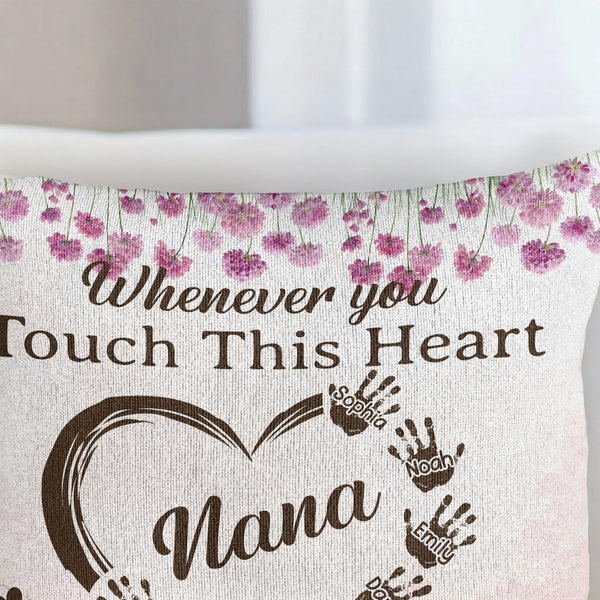 Whenever You Touch This Heart, You'll Know That We Love You - Personalized Pillow Cover