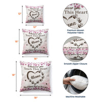 Whenever You Touch This Heart, You'll Know That We Love You - Personalized Pillow Cover