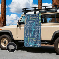 Word Art Names For Summer - Personalized Beach Towel