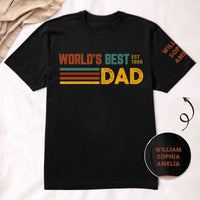 World's Best Dad Custom Name - Personalized Shirt