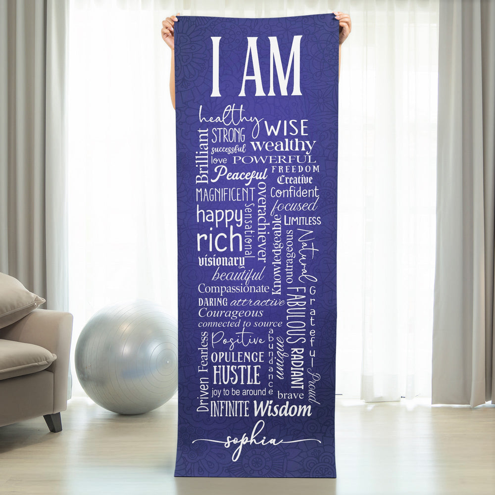 Yoga Positive Affirmations - Personalized Yoga Mat