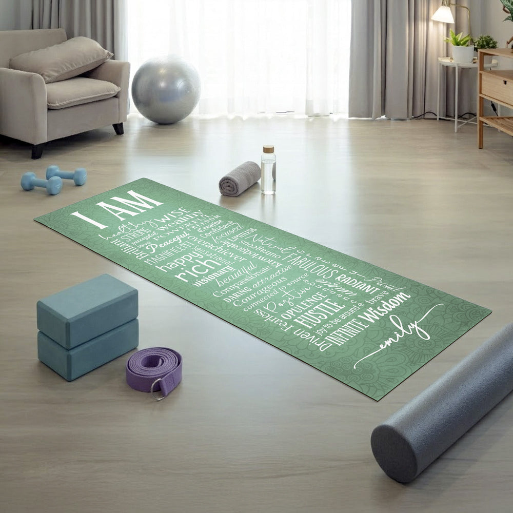 Yoga Positive Affirmations - Personalized Yoga Mat