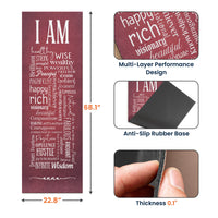 Yoga Positive Affirmations - Personalized Yoga Mat