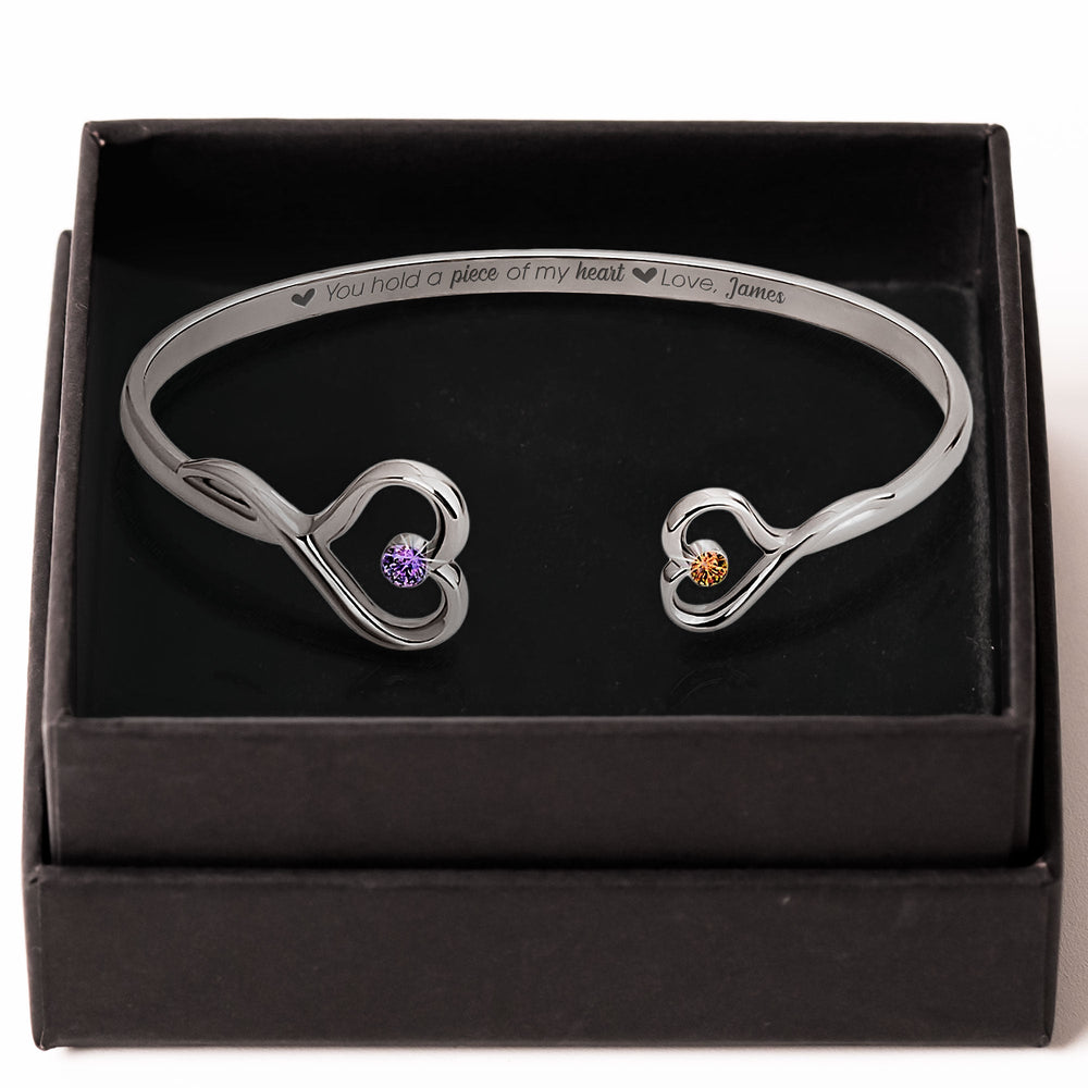 You Hold A Piece Of My Heart - Personalized Heart Bracelet