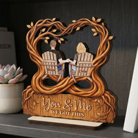 You & Me We Got This - Anniversary Romantic Gifts For Her, Him - Personalized Wooden Plaque