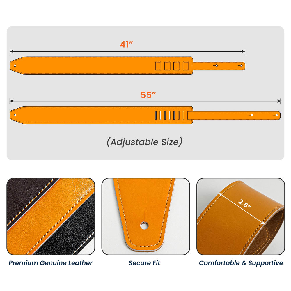 You've Filled Our Home With Beautiful Music - Personalized Leather Guitar Strap