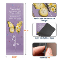 Your Mind Butterfly Birth Month Flower - Personalized Yoga Mat