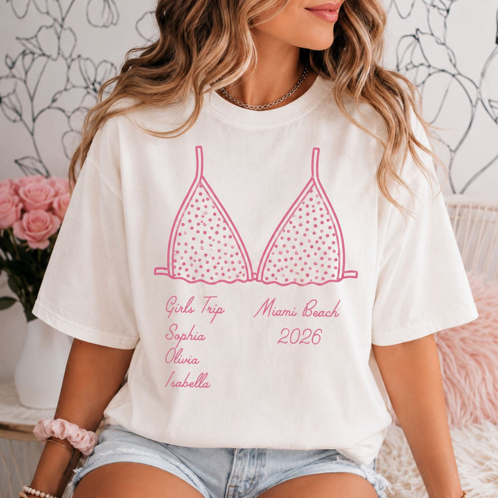 Girl Trip Bikini Gift For Her - Personalized Shirt | Fun Vacation Outfit For Besties & Bridesmaids