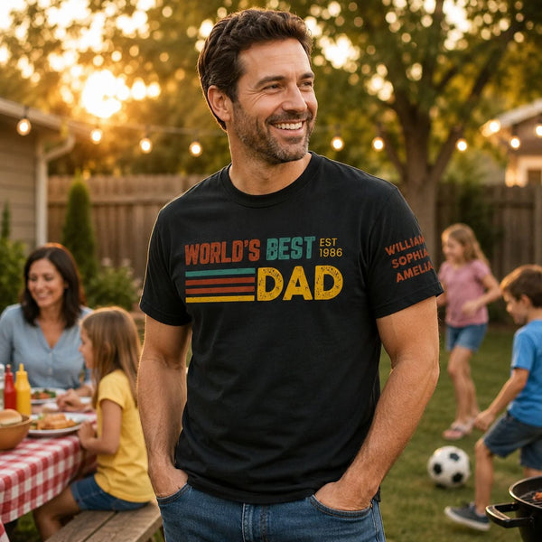 World's Best Dad Custom Name - Personalized Shirt