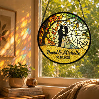 Couple Wedding Anniversary - Personalized Window Hanging Suncatcher