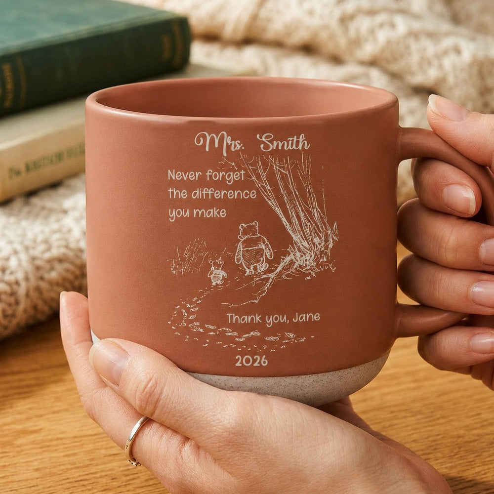 Never Forget The Difference You Make - Thank You Gifts For Teacher, Coworkers Retirement - Personalized Mug | Appreciation Gift For Mentors & Colleagues