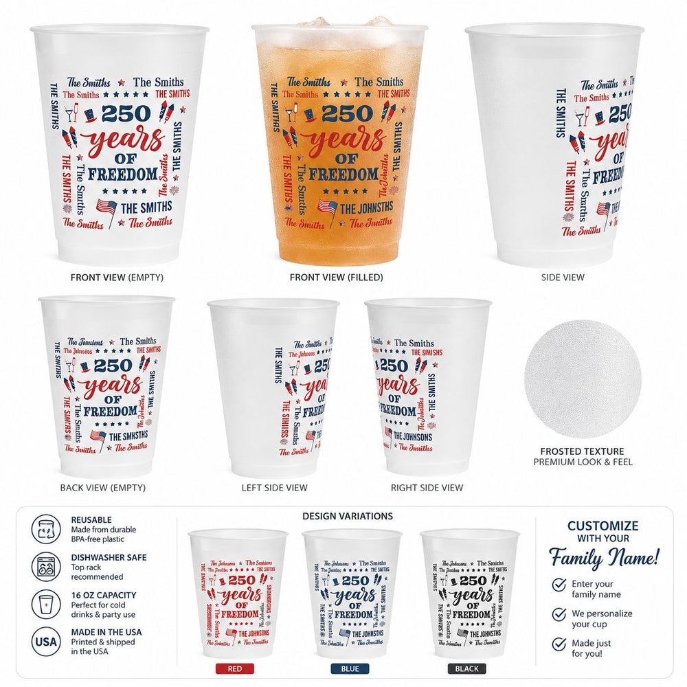 We The People Like To Party Family Name - Personalized Cups