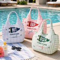 Custom School Pennant Flag - Personalized Tote Bag