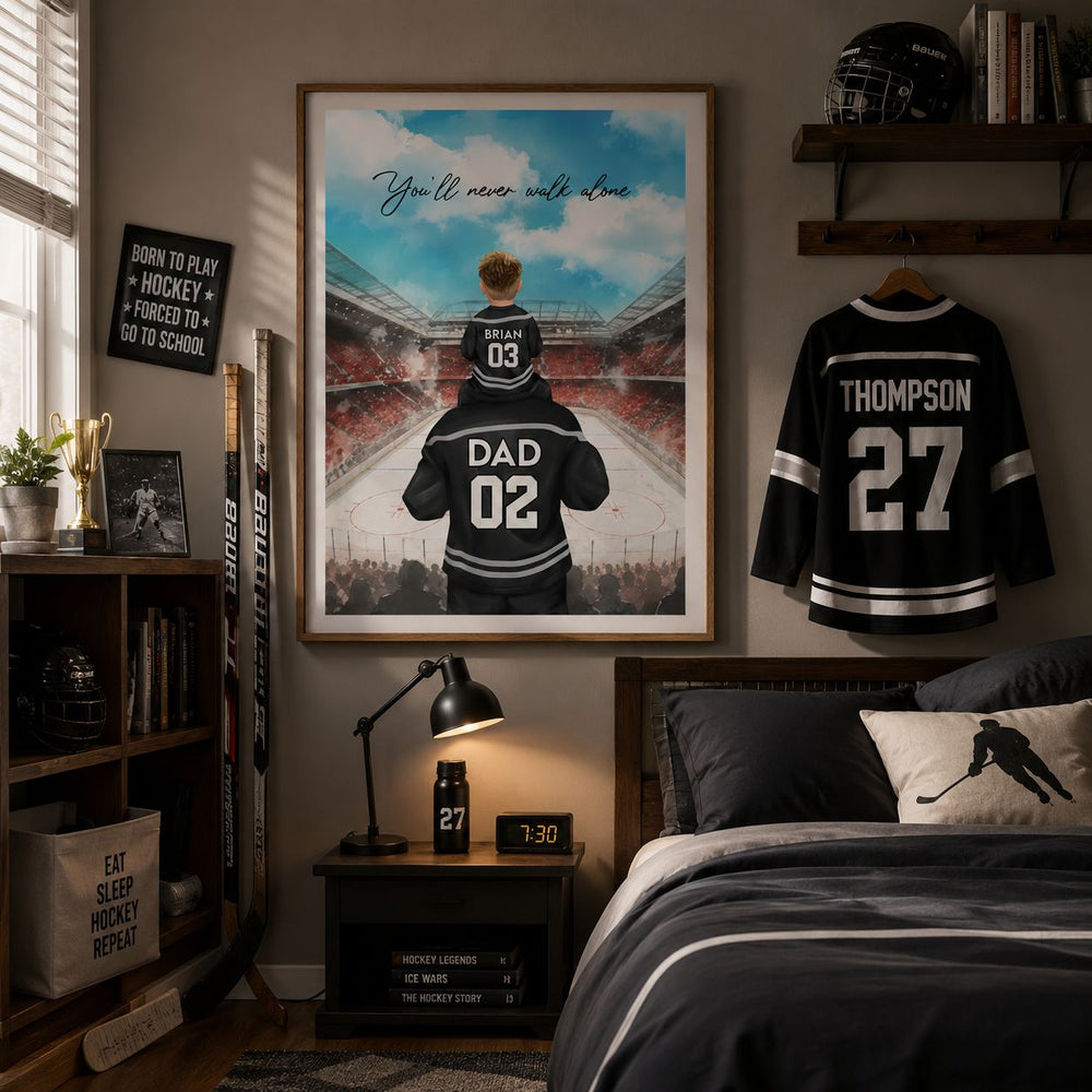 Father's Day Gift, Daddy's Dream Team Gift For Hockey Dad | Hockey Dad Gift