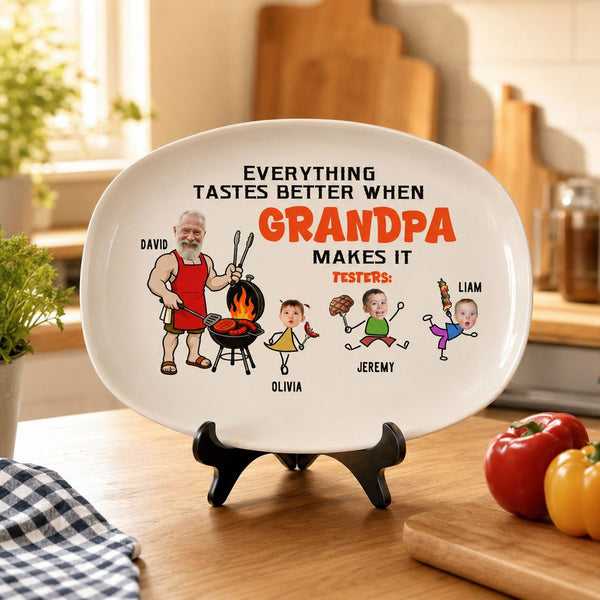 Everything Tastes Better When Grandpa Makes It - Personalized Platter