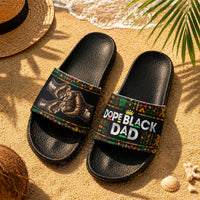 Dope Black Dad, Dope Dad Father's Day Gifts - Fist Bumps - Personalized Sandals | Cool Dad Gift