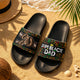 Dope Black Dad, Dope Dad Father's Day Gifts - Fist Bumps - Personalized Sandals | Cool Dad Gift