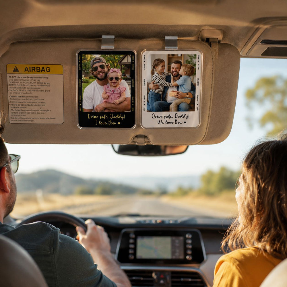 Drive Safe Daddy For Dad & Husband - Personalized Car Visor Clip