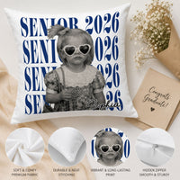 Graduation Senior Vintage Photo - Personalized Pillow | Meaningful Graduation Keepsake Gift