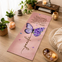 Your Mind Butterfly Birth Month Flower - Personalized Yoga Mat