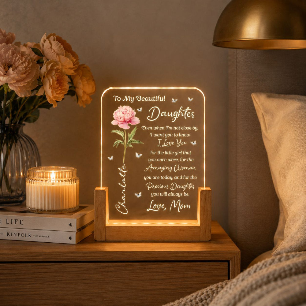 To My Daughter From Mom Dad - Personalized Night Light