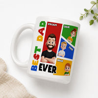 Best Dad Ever Arcade Theme - Personalized Mug | Fun Retro Gamer Gift For Dad