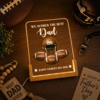 Football Dad We Scored The Best Dad - Personalized Night Light