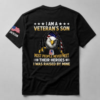 I Am A Veteran’s Son Patriotic - Personalized Back Printed Shirt