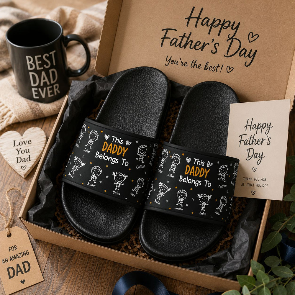 This Daddy Belongs To Doodle Style - Personalized Sandals
